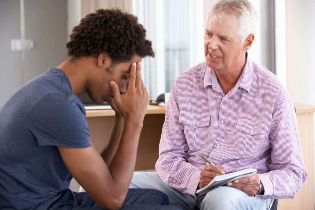 client in therapy for a transfer addiction